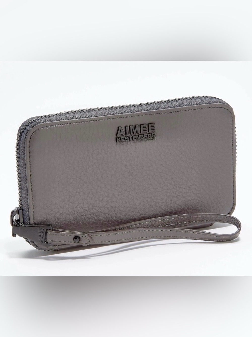 Aimee Kestenberg Large Zip Around Wristlet w/ RFID Jenna Glacier Gray NWOT